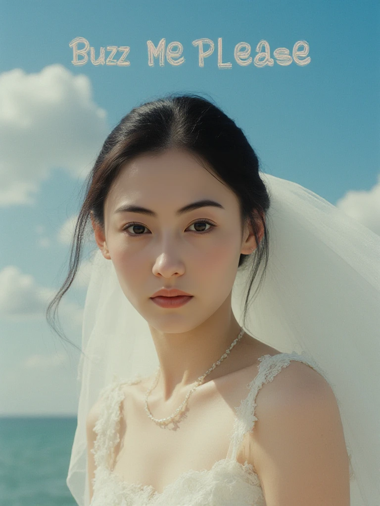 (text "Buzz Me Please" in sky:2.2),There are wonderful studio lights and various reflections,
chinese girl her face is very delicate,blushing and female orgasm,skin naturally showing the texture of blood vessels and detailed pale skin,
<lora:zhangbz_f1_epoch_6:1>,Cecilia Cheung,
<lora:flux_realism_lora:0.6>,
wedding dress,