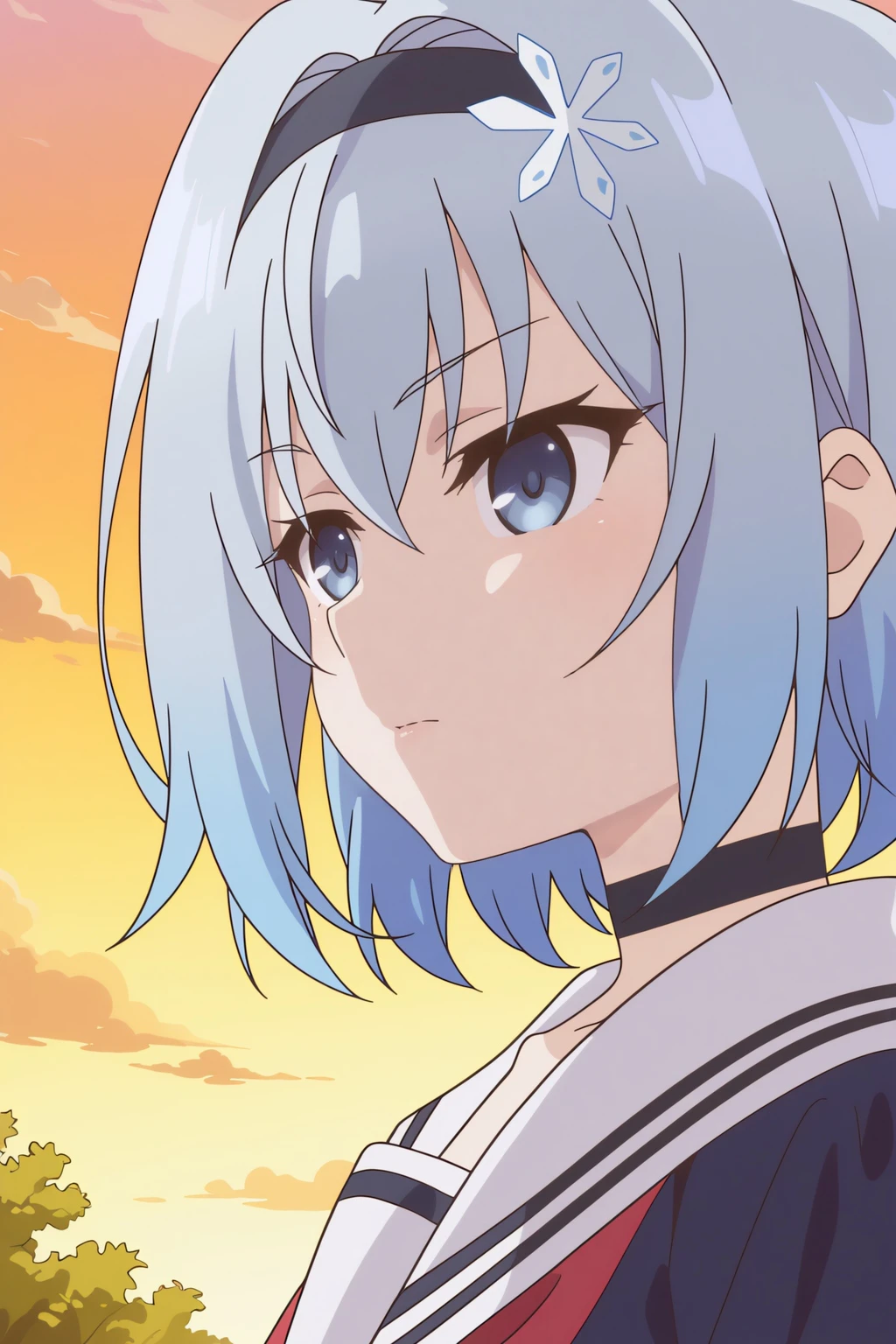 anime coloring, newest, Sora Ginko, outdoors <lora:Ryuuou_no_Oshigoto-Sora_Ginko-Illustrious:0.8>