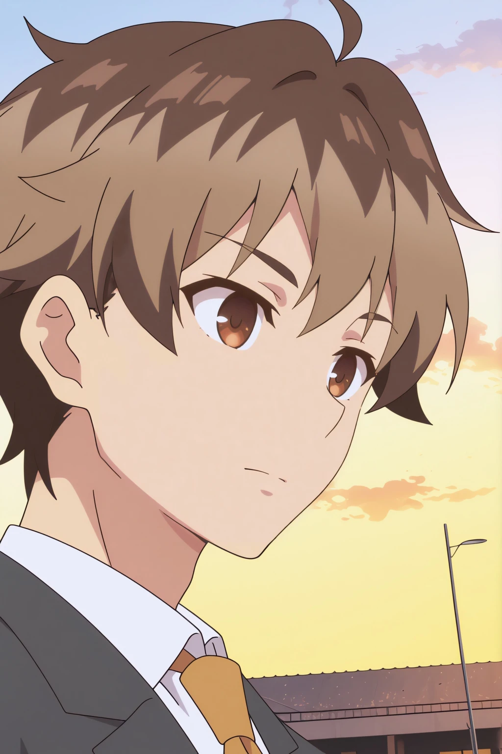 anime coloring, newest, Kuzuryuu Yaichi, outdoors <lora:Ryuuou_no_Oshigoto-Kuzuryuu_Yaichi-Illustrious:0.8>