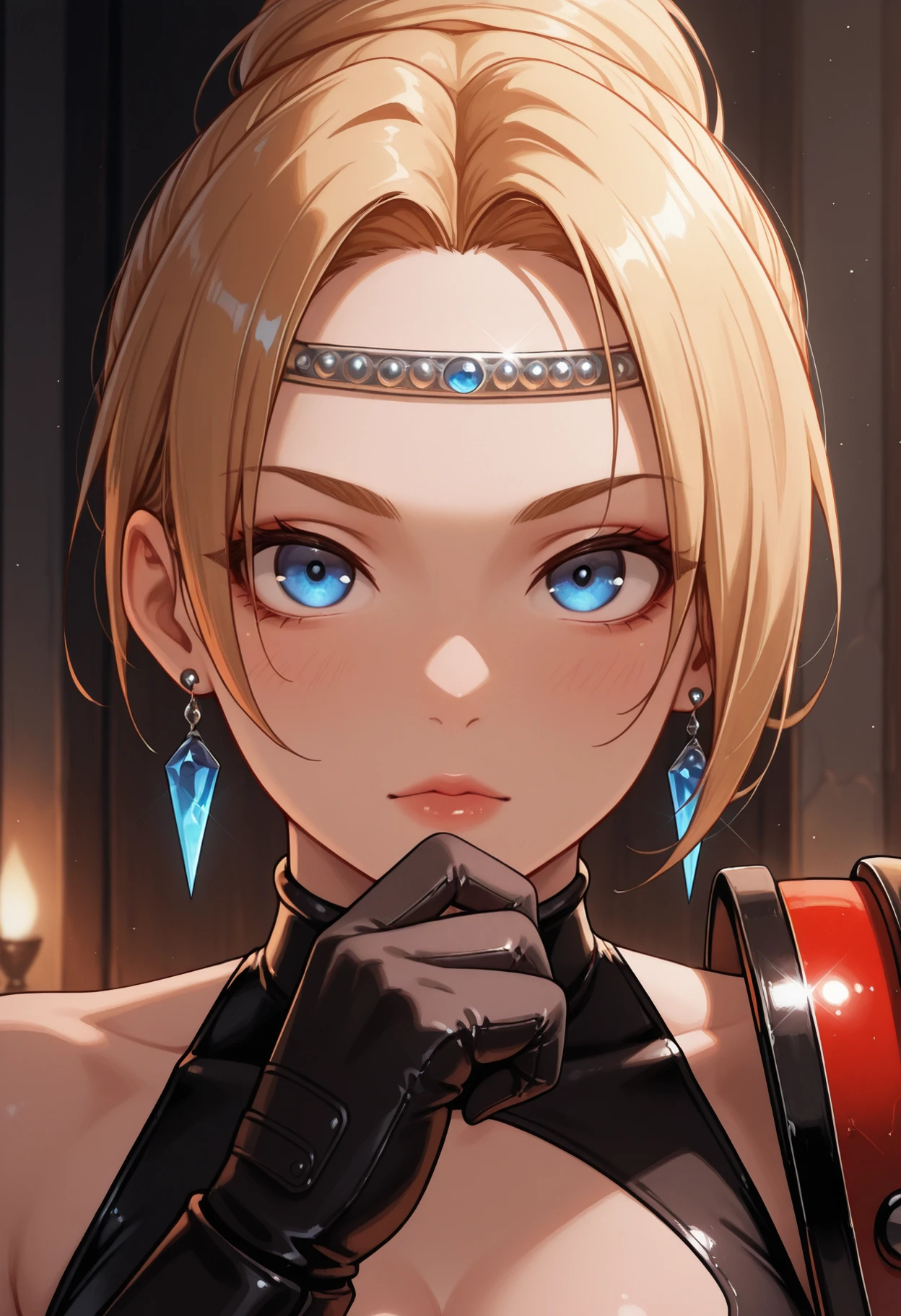 masterpiece, best quality, amazing quality, 1girl, solo,
,r4ch3l, , , earrings, , gloves, leotard, , shoulder armor , , circlet, <lora:rachelIllustrious:1>, , portrait