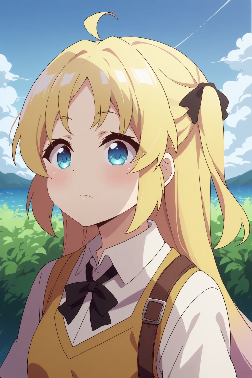 anime coloring, score_8_up, Charlotte_Izoard, upper body, outdoors <lora:Ryuuou_no_Oshigoto-Charlotte_Izoard-PDXL:0.8>