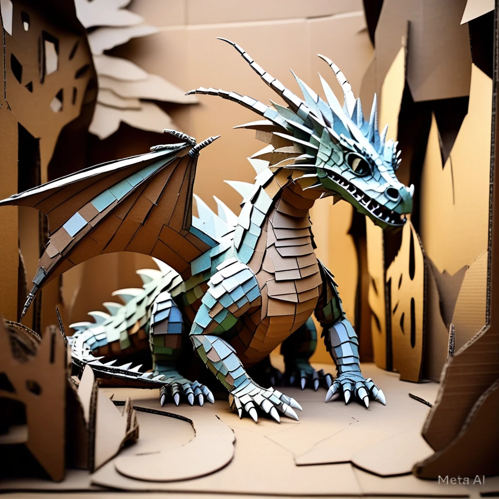 Dragon with milk cartons as wings. In Minneapolis