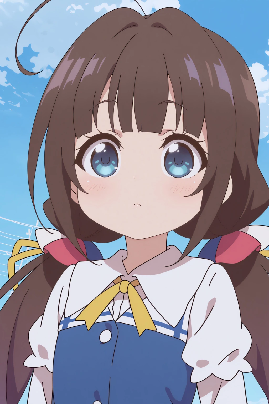 anime coloring, newest, Hinatsuru Ai, outdoors <lora:Ryuuou_no_Oshigoto-Hinatsuru_Ai-Illustrious:0.8>