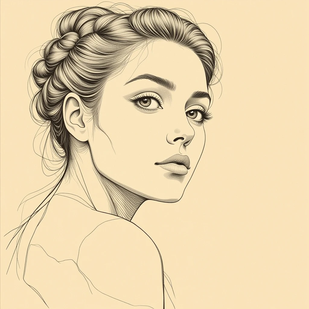 line art,
a painting of a woman,
art by picasso,