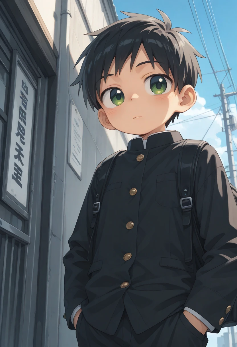 <lora:cutifiedanimecharacterdesign_variant_type_D_IL_v10:0.7>
1boy, type-d, black hair, green eyes
