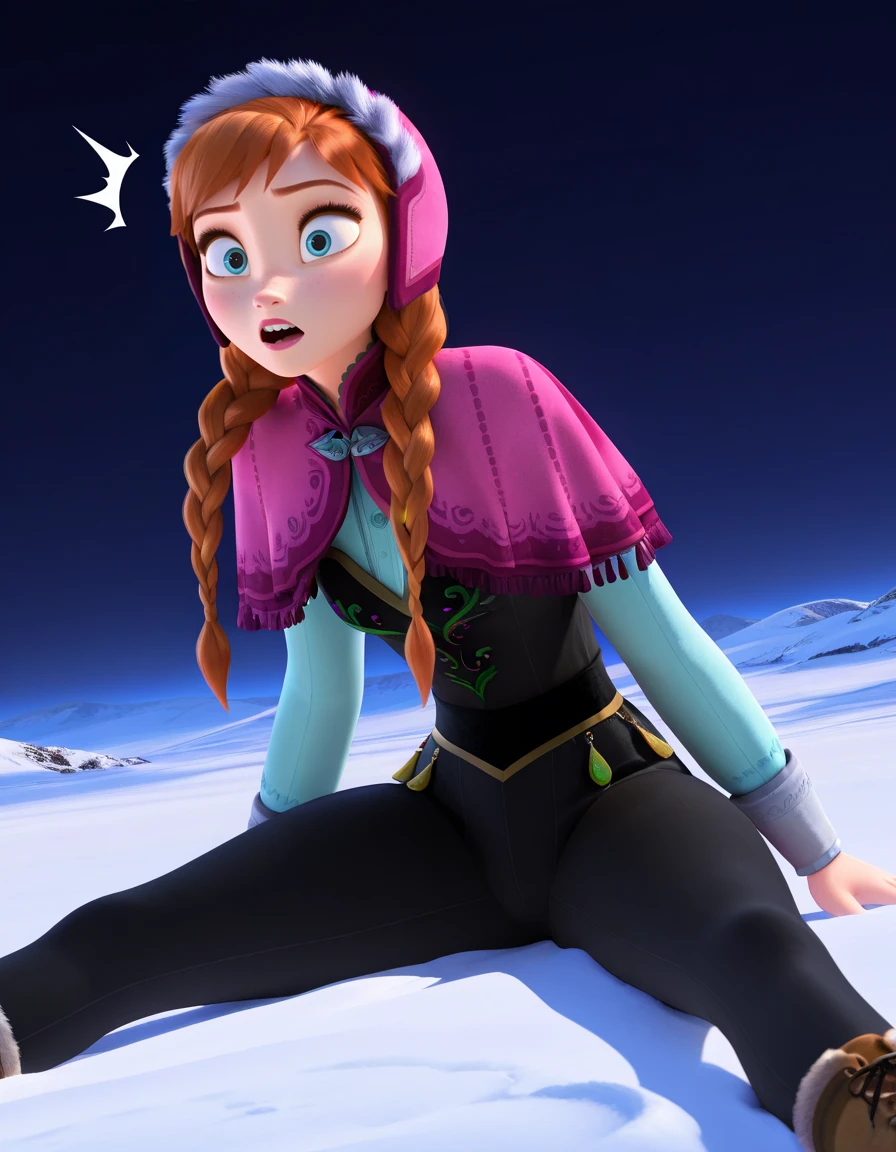 Photo of Anna of Arendelle wearing Blue thight nightgown immobilized in the air by tentacles, flooded dungeon hall , not enjoying herself, sad look, close-up, tentacle invasion, tentacles twisted around arma and legs, suspended in the air by tentacles,