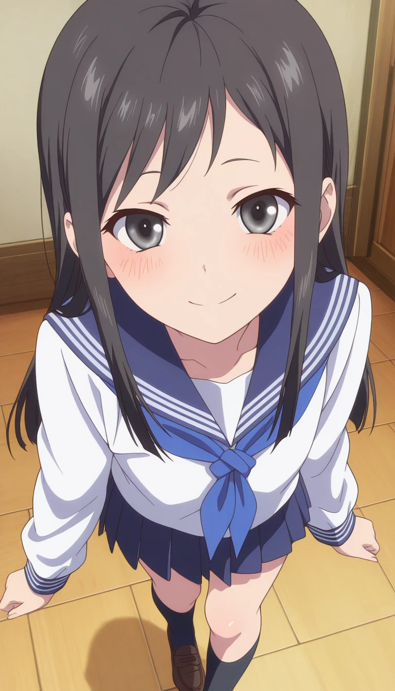 Japanese schoolgirl giving a blowjob