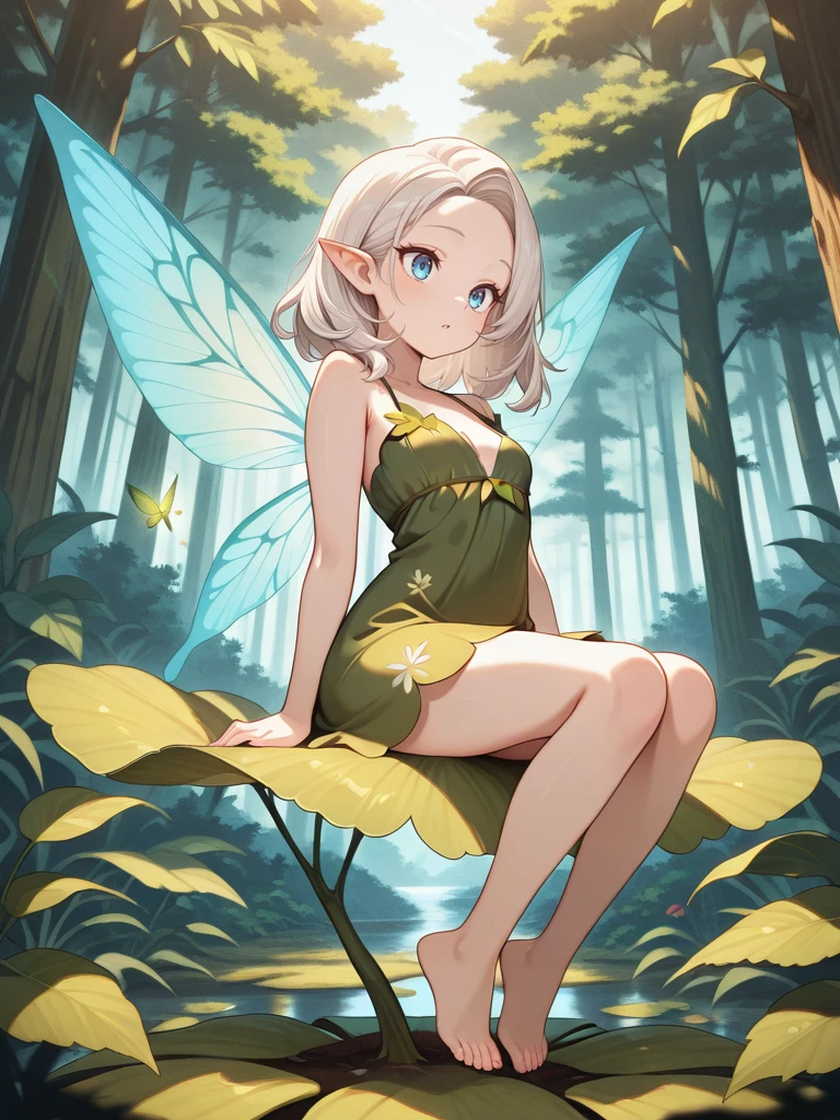 <lora:Veilla_O:1>,Veilla O,1girl,
fairy wings,green leaf dress,minigirl,forest,sitting on leaf,
masterpiece,best quality,ultra detailed