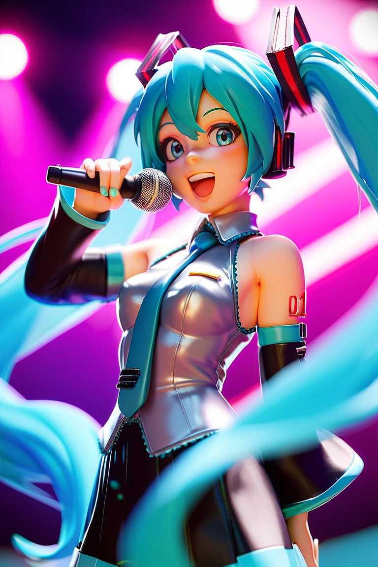 score_9,score_8_up,score_7_up,source_anime,
1girl, solo, humanoid android, teal hair, teal eyes, singer's uniform, headset, WeirdOutfit style, concert, Nippon Budokan, glowneon, glowing, sparks, lightning, shadow minimalism, (best quality), (masterpiece), detailed, beautiful detailed eyes, perfect anatomy, perfect body, perfect face, perfect hair, perfect legs, perfect hands, perfect arms, perfect fingers, detailed hair, detailed face, detailed eyes, detailed clothes, detailed skin,