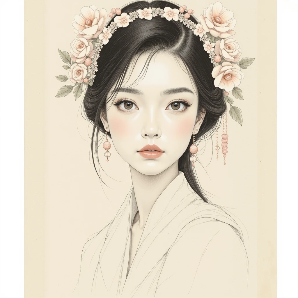 baomiao_solo,
a watercolor painting of a woman,