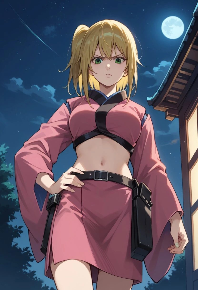 ,Clementine,Overload, blush, lipstick, masterpiece, best quality, highly detailed, a anime girls in kimono dress with a sword posing for a
picture, bare shoulder,open kimono, evil smile, open mouth, crop top , (nsfw) not safe for work, smile,
ecchi anime style, anime girls, ecchi style, ecchi, digital anime art!!, in anime style, official artwork, visual
novel cg, beautiful anime girl, anime style 4 k, kimono pencil skirt, exposed belly, exposed navel,
exposed midriff, exposed lower belly, outdoor, japanese architecture, temple