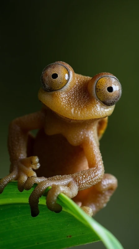 A hyper-realistic macro photograph of a hybrid creature, blending amphibian and reptilian traits, captured in stunning detail with the triggerwords "ReptileMacro" and "AmphibianMacro." The creature is perched on a dew-covered jungle leaf, its semi-aquatic, semi-scaled body seamlessly merging two distinct evolutionary traits. Its skin is smooth and moist like an amphibian’s, with translucent patches that reveal faint, glowing veins, while sections of its body are covered in textured, glossy scales, reflecting the dappled jungle sunlight.
Its elongated limbs combine webbed digits with clawed tips, gripping the leaf with a precision that suggests both a water and land-dwelling nature. Large, glassy eyes—part amphibian in their translucent glow, part reptilian in their narrow slit pupils—peer intensely into the distance, radiating a quiet intelligence. The faint humid mist of the jungle surrounds the scene, highlighting the moisture on its skin and the intricate patterns of its scales. The blurred background fades into muted greens and browns, ensuring all focus remains on the creature, its unique hybrid anatomy, and the soft organic textures of its environment. Every detail, from the fine ridges of its amphibious toes to the light refracted through droplets on its scaly patches, is rendered with "ReptileMacro" and "AmphibianMacro" precision, blending the two styles seamlessly for an unparalleled view of this unique life form.