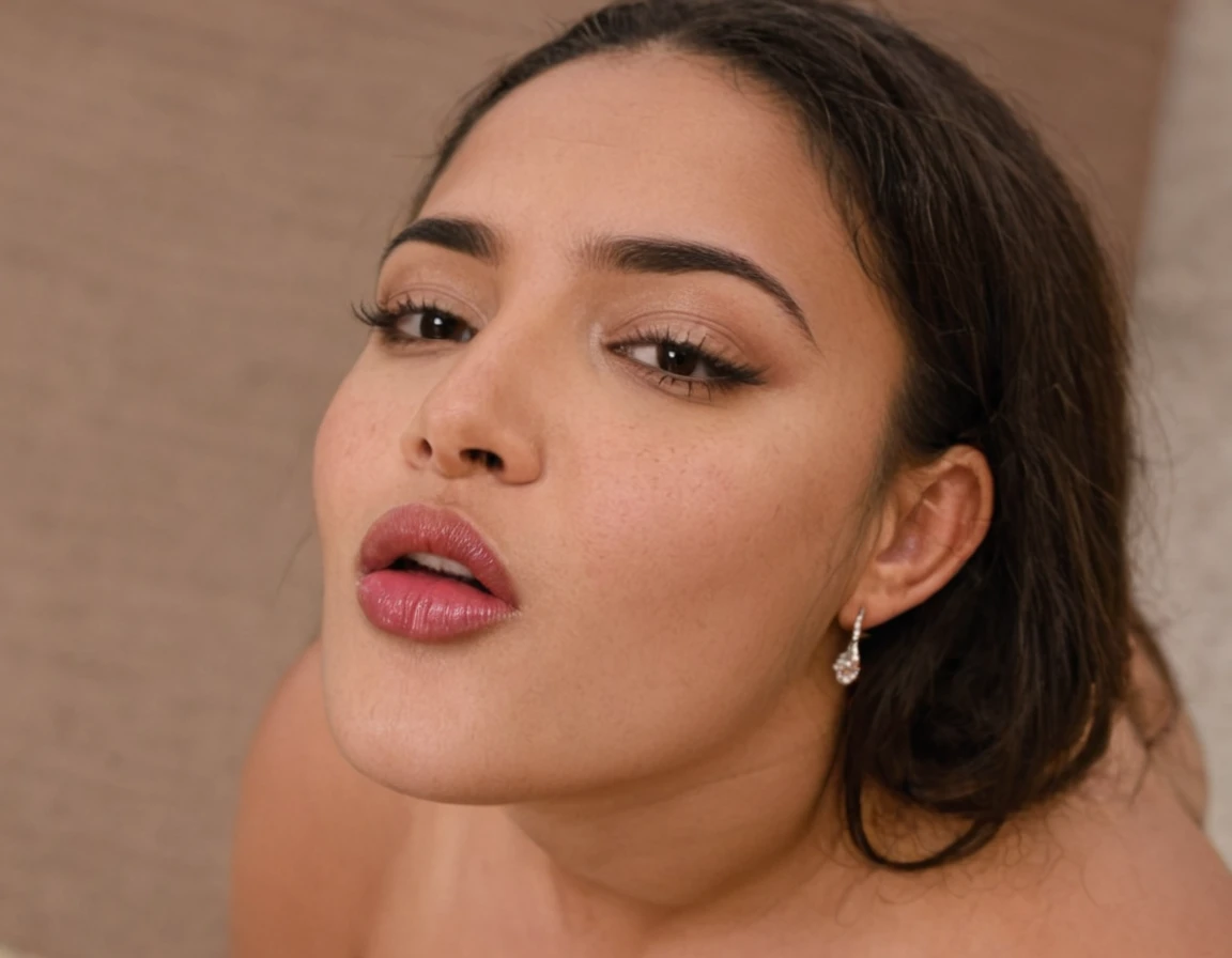 fucked,black hair, wince, longeyelashes, spreading, nude, caucasian, loaded, pussy, earrings, puckered lips, oral invitation, saliva trail, moaning, ahegao, naughty face, Surrealism, drop shadow, anaglyph, stereogram, tachi-e, pov, atmospheric perspective, 8k, super detail, ccurate, best quality