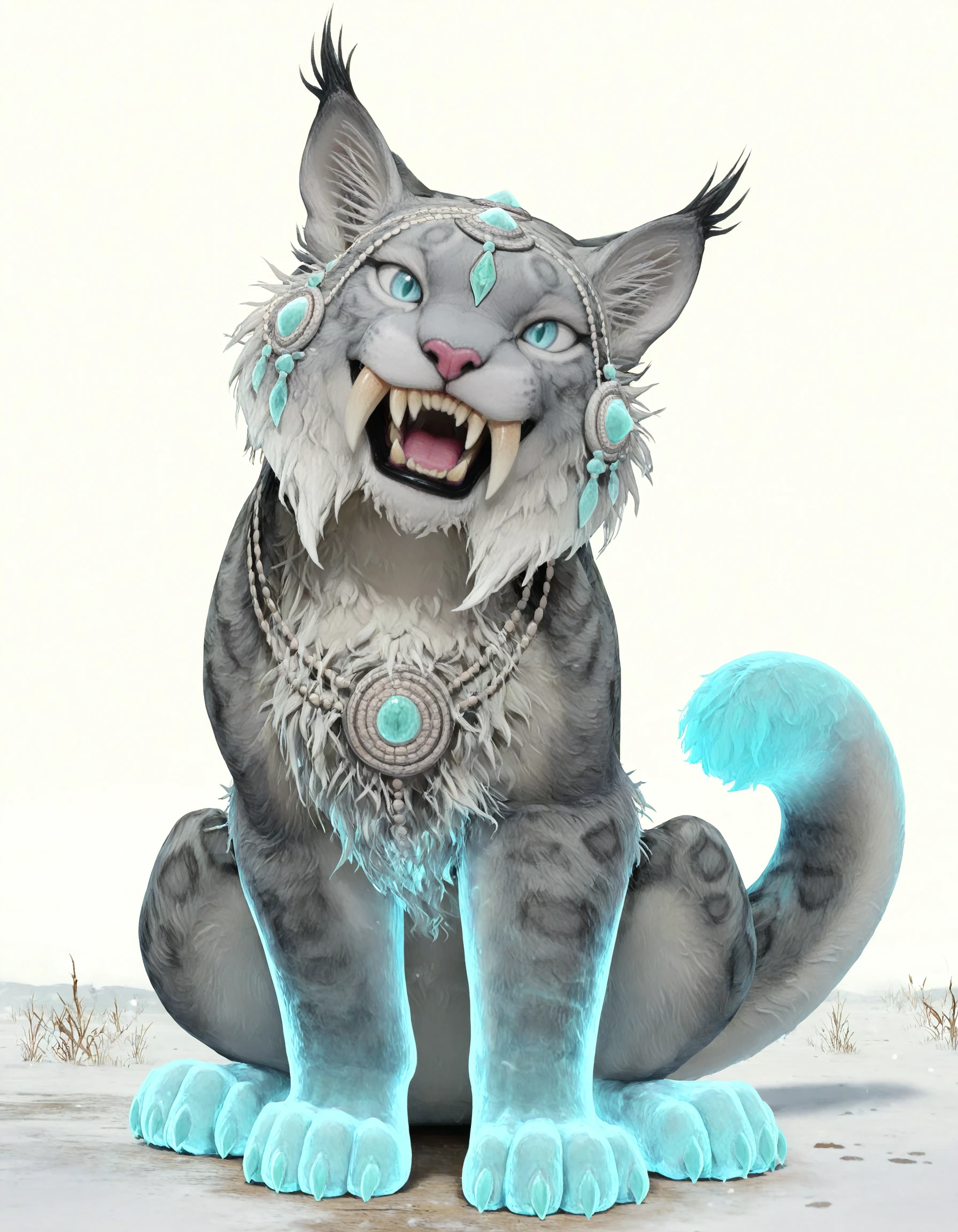 masterpiece, good quality, best quality, 2d, anime, blank background,
SnowLeopard, animal, no humans, chibi, sitting, looking at viewer, fangs, full body, snow, gem, cloud, glowing paws, glowing tail, head tilt, happy,
<lora:SnowLeopard_IL:1>