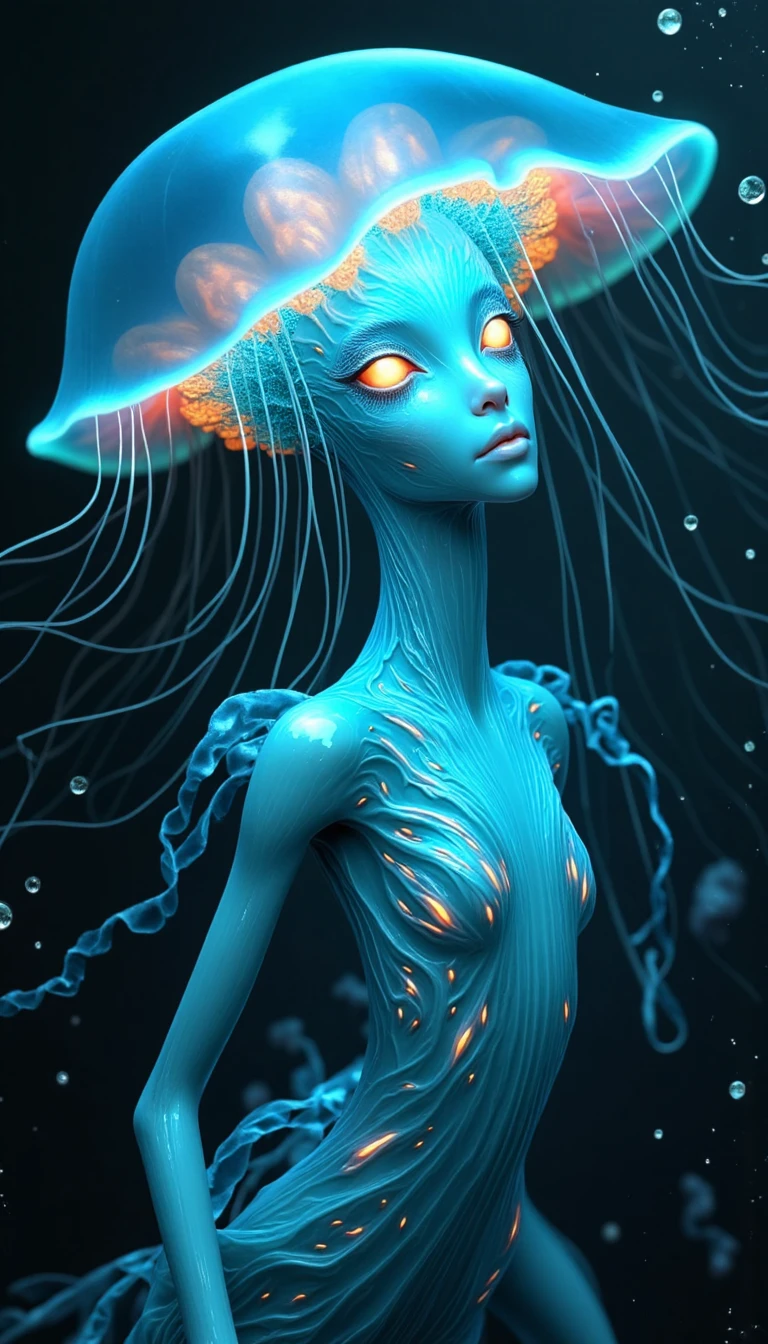 Jellyfish Hybrid - Creature Concept - FLUX