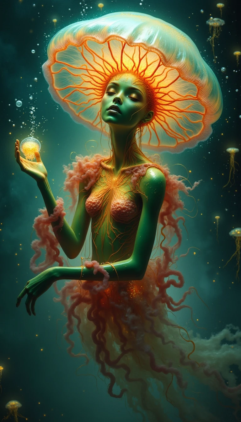 Jellyfish Hybrid - Creature Concept - FLUX