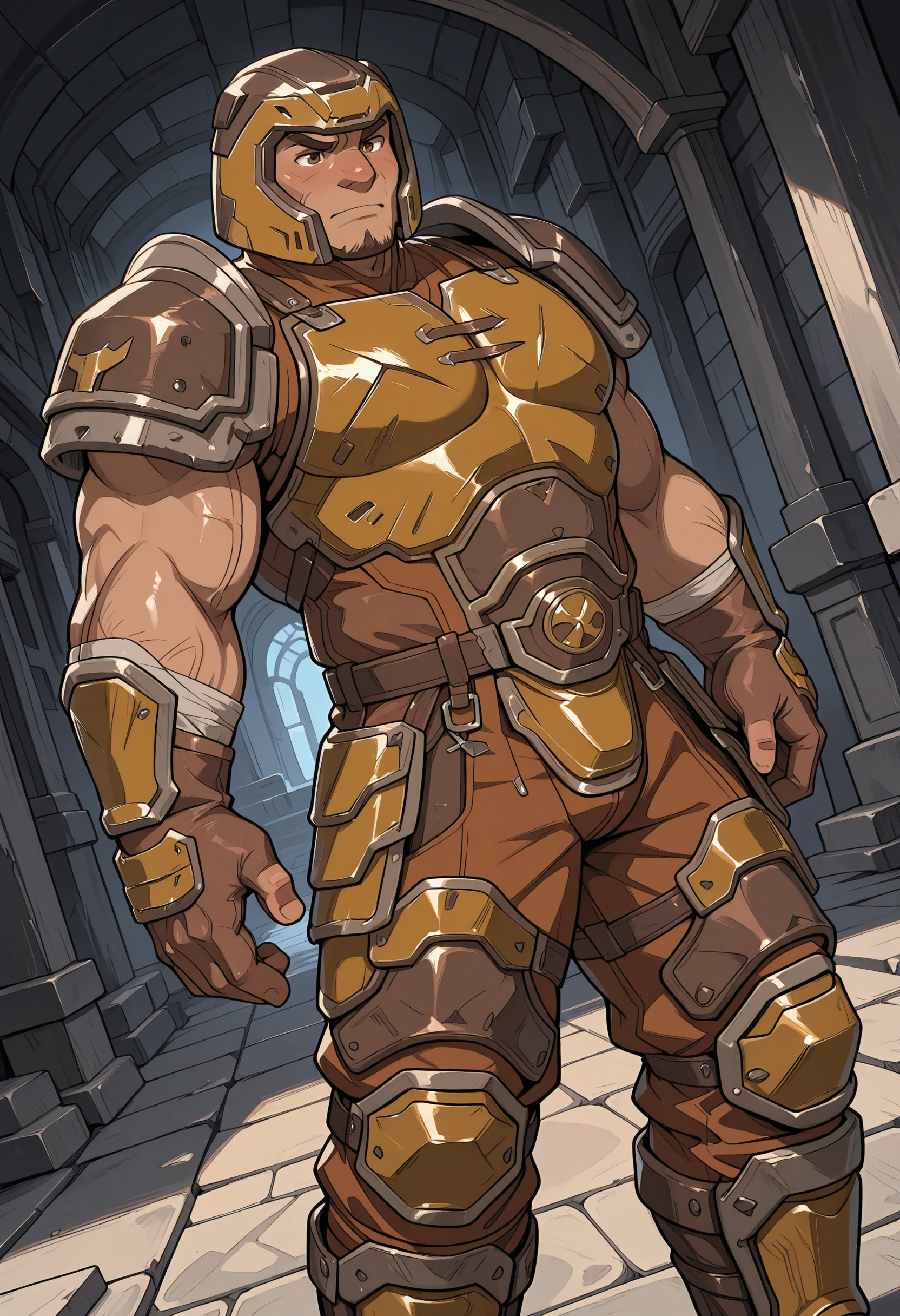 score_9, score_8_up, score_7_up, solo, male focus, bulk male, orc, green skin, tusks, beard, outdoors, micro armor , shoulder armor, breastplate, upper body, closed mouth, pauldrons, night, night sky, standing , boots , shirtless , (black g-string) , full body , black boots , massive ass , laying spread legs
