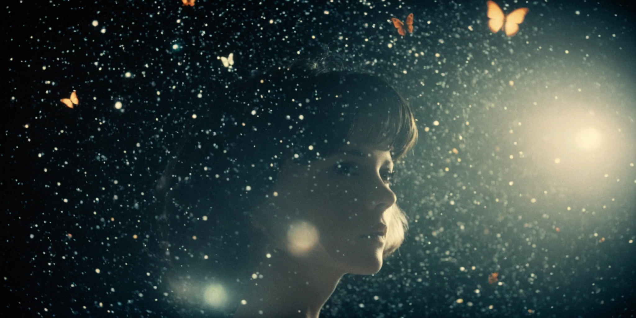 analog film photo of  <lora:cinematography digital film style xl v1:0.7>
Film stocks A cinematic realism footage of a group of different colored objects in a space, detailed background, vivid color, cinematic shadows, cinematic color, chiaroscuro, perfect cinematic image, perfect body, perfect anatomy, sharp image, detailed image, high quality photography, cinematic skin tone color, cinematic skin pore, cinematic photography style, digital cinematography style, no humans, bug, scenery, fish, space, planet, colorful, solo, danmaku, abstract, 1girl, butterfly, star (sky), surreal, sparkle, gem, flower, galaxy, faded film, desaturated, 35mm photo, grainy, vignette, vintage, Kodachrome, Lomography, stained, highly detailed, found footage