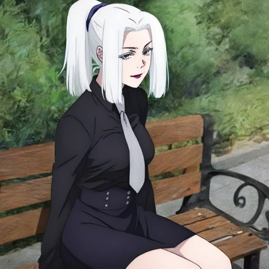 StoneOcean, 1  , skin fair, work of art, best qualityer, portrait, black japanese school uniform, round glasses, medium and long white hair all over body , big boobies , perfectbody  , black kneeling mini skirt  ,