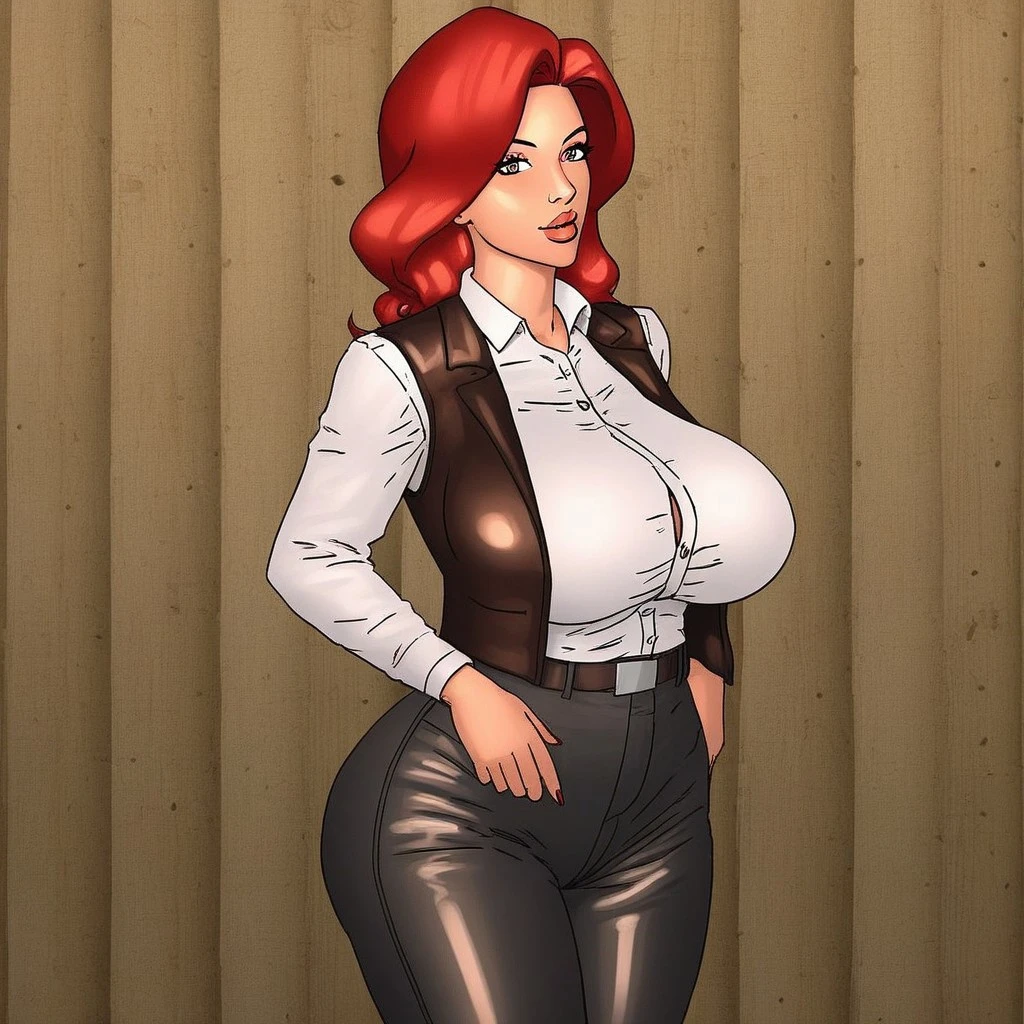 Rear view perspective, in this, (((dark lighting), eyeshadows, (((She's not wearing panties))), work of art, best qualityer, ultra detali, Ultra -HD, photorrealistic, cinematic, close-up camera photo, sultry posing, seductive and voluptuous woman like Velma Dinkley:1.4, Perfect Anatomia, face perfect, Proportioned Hands, deep shade of red with a light natural hair color, chin length bob hairstyle with blunt bangs:1.3, Retro-chic style clothing, knee-length and orange turtleneck, Short pleated red mini skirt, thick-framed black square glin thises, wears mustard yellow knee-high socks, sensible lace shoes, she has a small magnifying glin this, in a haunted house, scary house, scary mansion