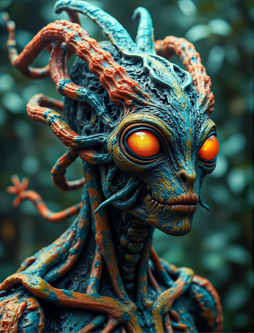 focus on alien non-anthropomorphic bioengineered creature, transparency:1.4, (detailed cybernetic implants fused with organic matter:0.5), full body, (with intensely vibrant swirling colors:1.9), realistic photo,
<lora:Fantastic_Pic-v1.05:0.8>, real,(realistic),photo realistic, photography,highly detailed,(masterpiece),(high quality),best quality,super detailed,full detail,4k,8k,realistic lighting, norender, no anime