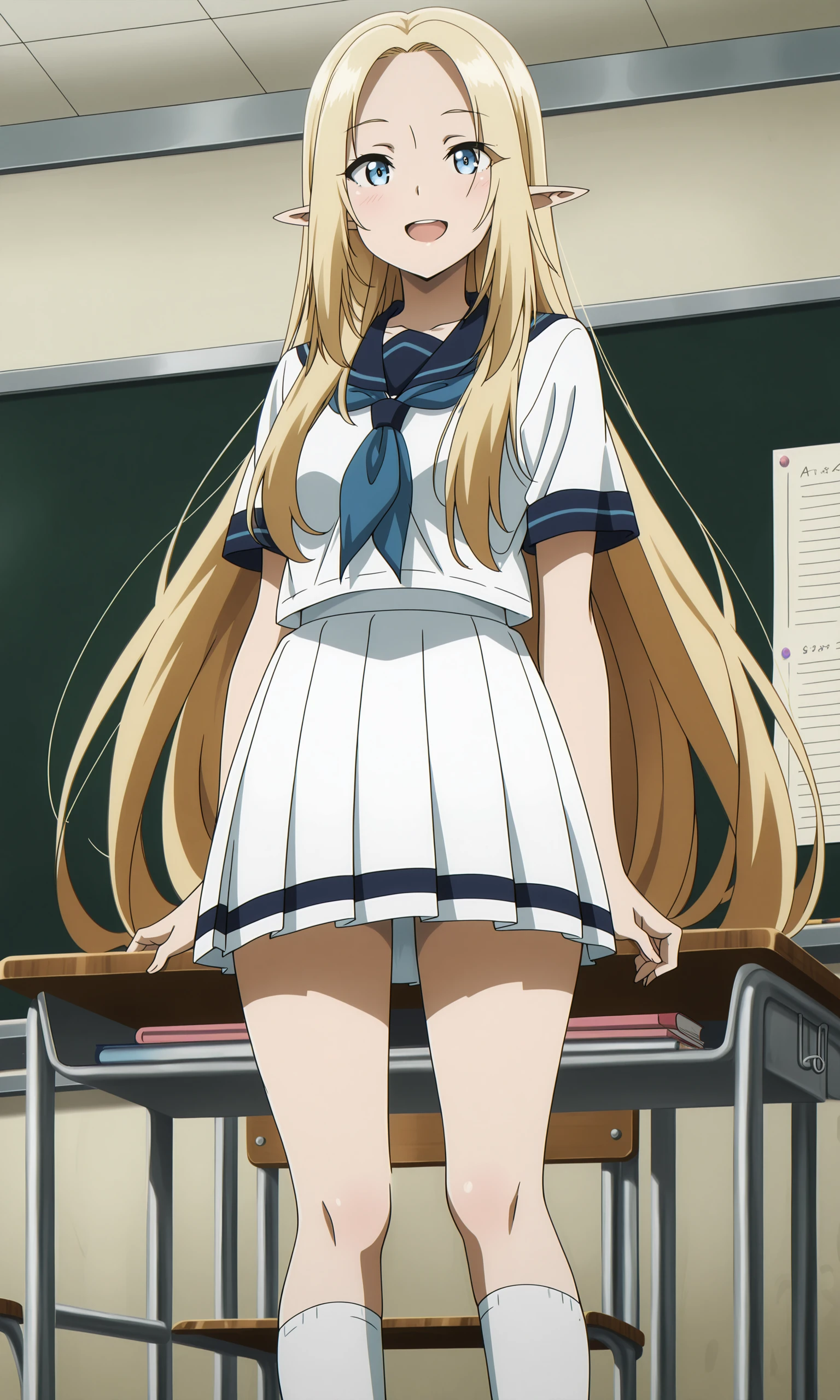 perfect anatomy, super detailed skin, 1 girl, japanese, 19 years old, white skin, shiny skin, large boobs, watching the view, (embarrassed:1.2),
beautiful detailed eyes, (long hair:1.4, twintails:1.7), blond hair, beautiful clavicle, breast,
((navy school uniform, short sleeves, navy pleated skirt, sailor collar, extremely sexy, , white panties, thong, crotch, seductive thighs, camel toe)),
(beautiful scenery), evening, , (park), standing, skirt lift by myself,
(8k, top-quality, masterpiece:1.2, extremely detailed, , ), (photorealistic), beautiful illustration, cinematic lighting,
