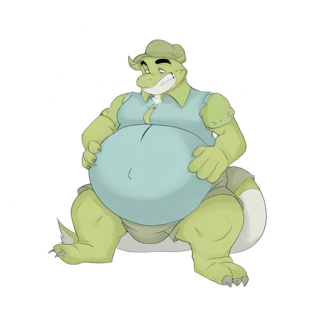 ((Solo)), 1 boy, male, very largest, ((bara)), buff, extremely thickened overweight body, ((((1500 pounds)))), (((massive fluffy belly))), (((massive thighs, massive curves, massive pecs, massive biceps))), ((((black)))), ((hunky)) (((lizard))) with, (((lizard snout))):1.3, (((yellow eyes))), wearing backward cap, (((t-shirt))) (((briefs))), ((big bulge, detailed crotch, penis outline base, detailed genitalia, fur on crotch, biggest member, very detailed bulge, scrotum outline)):2, gaming bedroom, ((standing)), (((looking at viewer))), smirk, blush, tail shown, ((nsfw)), by darkgem, by mystikfox61, by juliart15, by woolfpack, by glitter trap boy, by zackary911