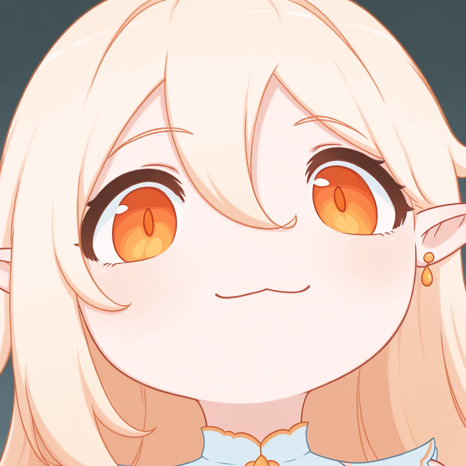 masterpiece, best quality, amazing quality, very aesthetic, high resolution, solo
Iris-vkstickrs, blonde hair, pointed ears, detached sleeves, orange eyes, light blue dress with gold accents, mutsukiface, portrait, close-up, smile, :3, closed mouth, chibi
<lora:meme_mutsukiface_illustriousXL:1>
<lora:Iris-vkstickrs_il:0.9>