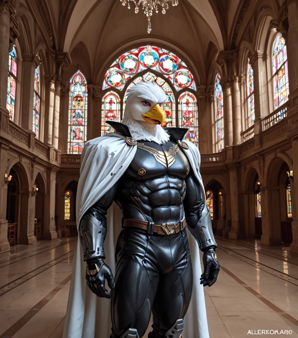 score_9, score_8_up, score_7_up,
8K, In'ei, chiaroscuro, masterclass anime,
<lora:Adlerian_(Pony)_(AD):0.85> Adlerian, eagle, Adleria,
scenery, soft detailed anime background, interior, secret villain lair, science fiction,
impressive physique, peak physical condition, eagle beak, eagle feathered head, cowboy shot, supervillain,
EZRealPONYXL, zPDXL, Smooth Quality,