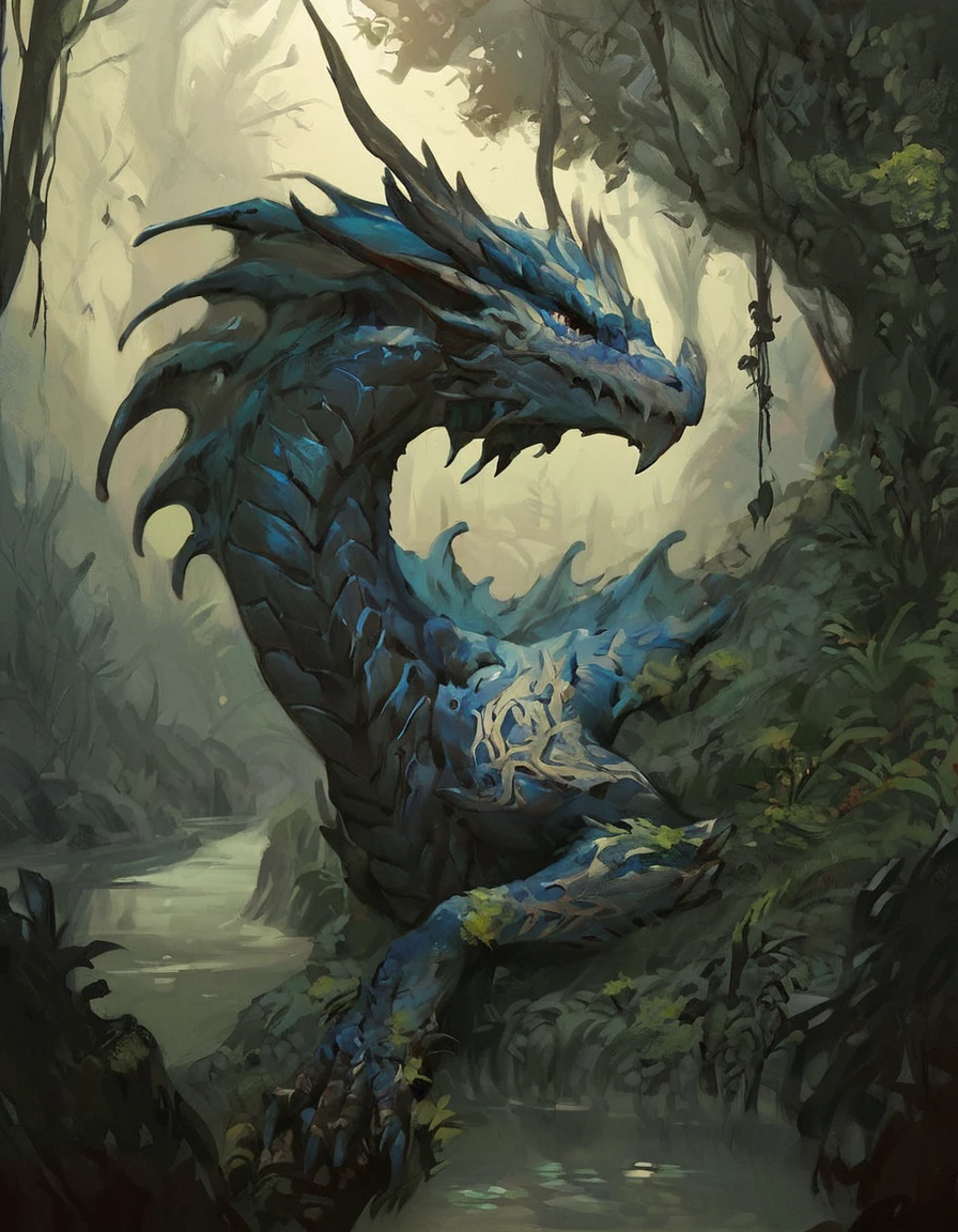 A towering, skeletal figure stands over 20 feet tall, its bony frame wreathed in flickering, ethereal flames. Its elongated, misshapen skull has hollow, sunken eye sockets that seem to pierce the soul. Wisps of smoke curl from between its exposed, jagged teeth. Massive, clawed hands tipped with razor-sharp phalanges hang at its sides, radiating intense heat. As it moves, the ground trembles beneath its thunderous steps, leaving a trail of smoldering destruction in its wake.