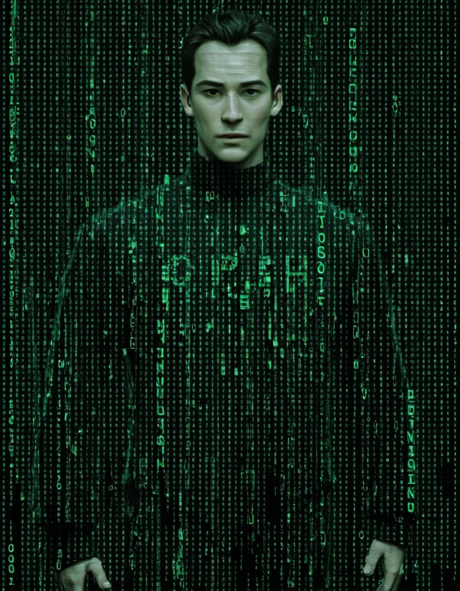 detailed, om0atrix0, 1boy, solo, male focus, glitch, text focus, code