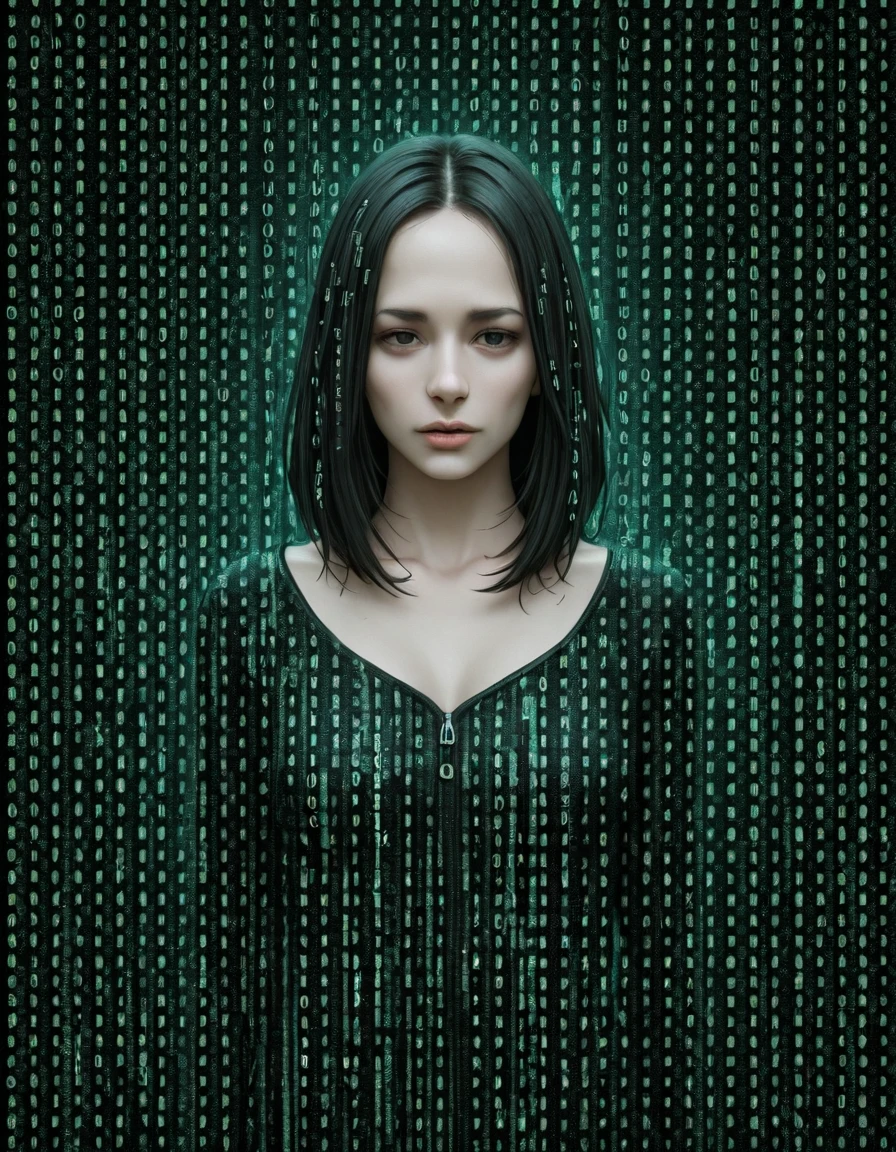 detailed, om0atrix0, 1girl, solo, glitch, text focus