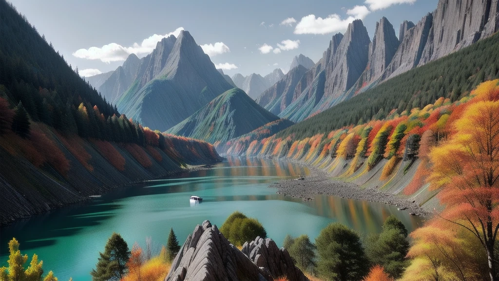 (no humans, top down view, very wide shot, scenary, perspective, outdoors landscape, A lush, green valley, nestled between towering mountains. A crystal-clear river, its waters reflecting the surrounding landscape, winds its way through the valley. A family of deer, their graceful movements a sight to behold, grazes on the lush vegetation. A variety of birds, their colorful plumage a feast for the eyes, sing their melodious songs. A majestic waterfall, its water cascading down the mountainside, creates a breathtaking spectacle. The tranquility of the valley, a place of peace and serenity, offers a glimpse into the beauty of nature.:1.5), stunning modern urban upscale environment, wallpaper, unparalleled masterpiece, finely detail, incredibly absurdres, perfect artwork, highres, intricate, UHD, HDR, 32K, 16K, promotional poster, natural lighting, professional photograph (in style of Max Rive:1.5), movie promotional poster, textured skin, vibrant details, abstract beauty, studio quality, UHD, trending on artstation, traditional media, professionally color graded, monochrome, greyscale, black and white photograph, professional greyscale photograph with Contax 645, Sigma 85mm f/1.4 DG HSM Art, Rollei Retro 400S) <lora:photo_aesthetic_slider:0.7> <lora:hyperdetailer_v080:0.3> <lora:BT_Pattern_Pastel_v1:0.2>