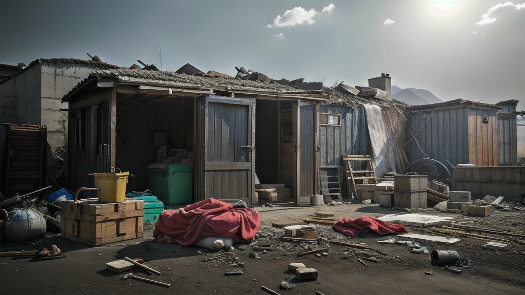 (no humans, low view, very wide shot, scenary, perspective, outdoors landscape, A cluttered, cramped storage room on an abandoned space station is filled with dusty crates, forgotten equipment, and the remnants of a long-abandoned civilization, as a lone scavenger in tattered, industrial clothing rummages through the rubble, searching for valuable artifacts or supplies to resell on the black market.:1.5), stunning modern urban upscale environment, wallpaper, unparalleled masterpiece, finely detail, incredibly absurdres, perfect artwork, highres, intricate, UHD, HDR, 32K, 16K, promotional poster, natural lighting, professional photograph (in style of Radim Å tÄpán:1.5), movie promotional poster, textured skin, vibrant details, abstract beauty, studio quality, UHD, trending on artstation, traditional media, professionally color graded, monochrome, greyscale, black and white photograph, professional greyscale photograph with Hasselblad 903X, Sigma 85mm f/1.4 DG HSM Art, Lomography Potsdam Kino 35mm ISO 100) <lora:photo_aesthetic_slider:0.7> <lora:hyperdetailer_v080:0.3> <lora:BT_Pattern_Pastel_v1:0.2>