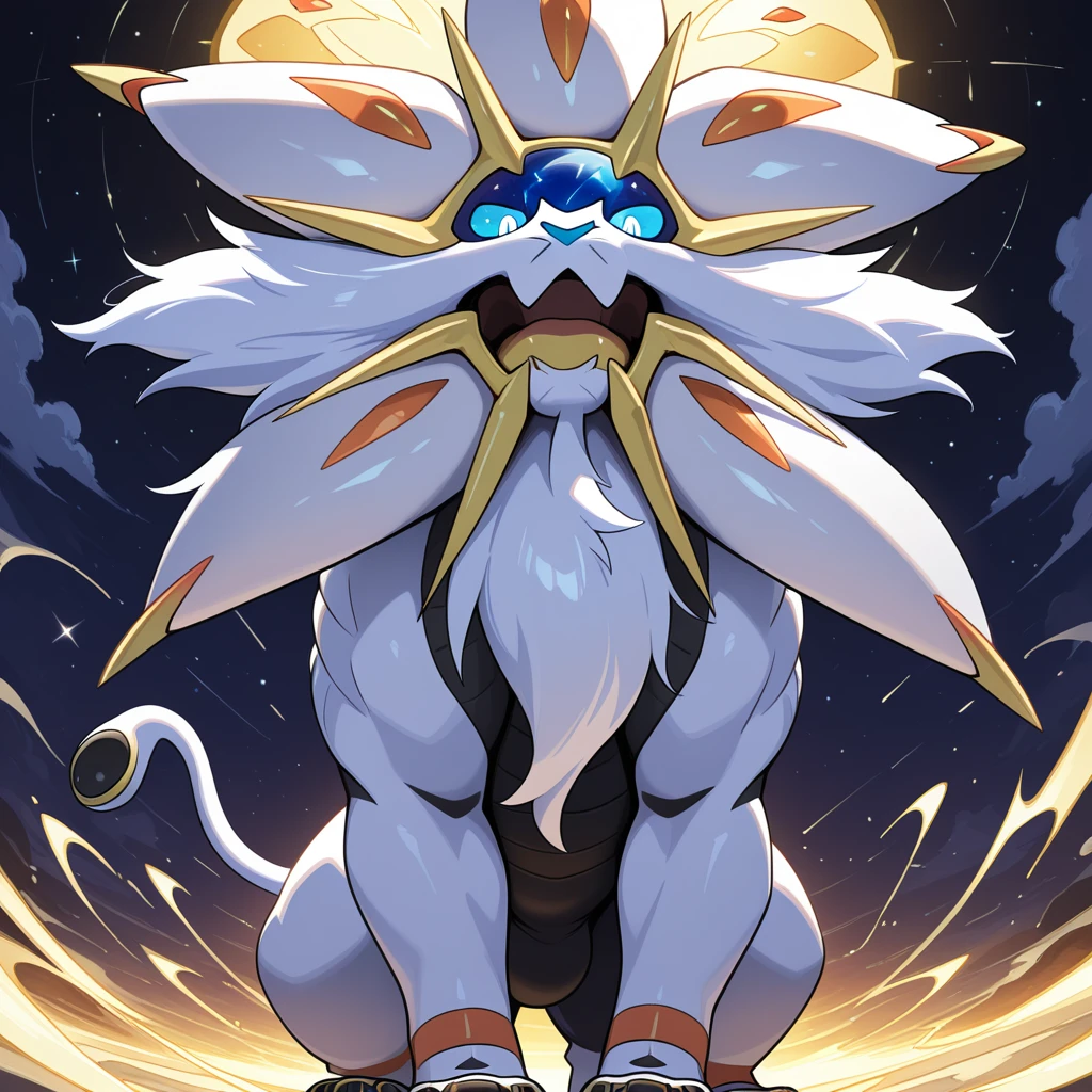 masterpiece, best quality, amazing quality, 1boy, solo, Solgaleo, feral