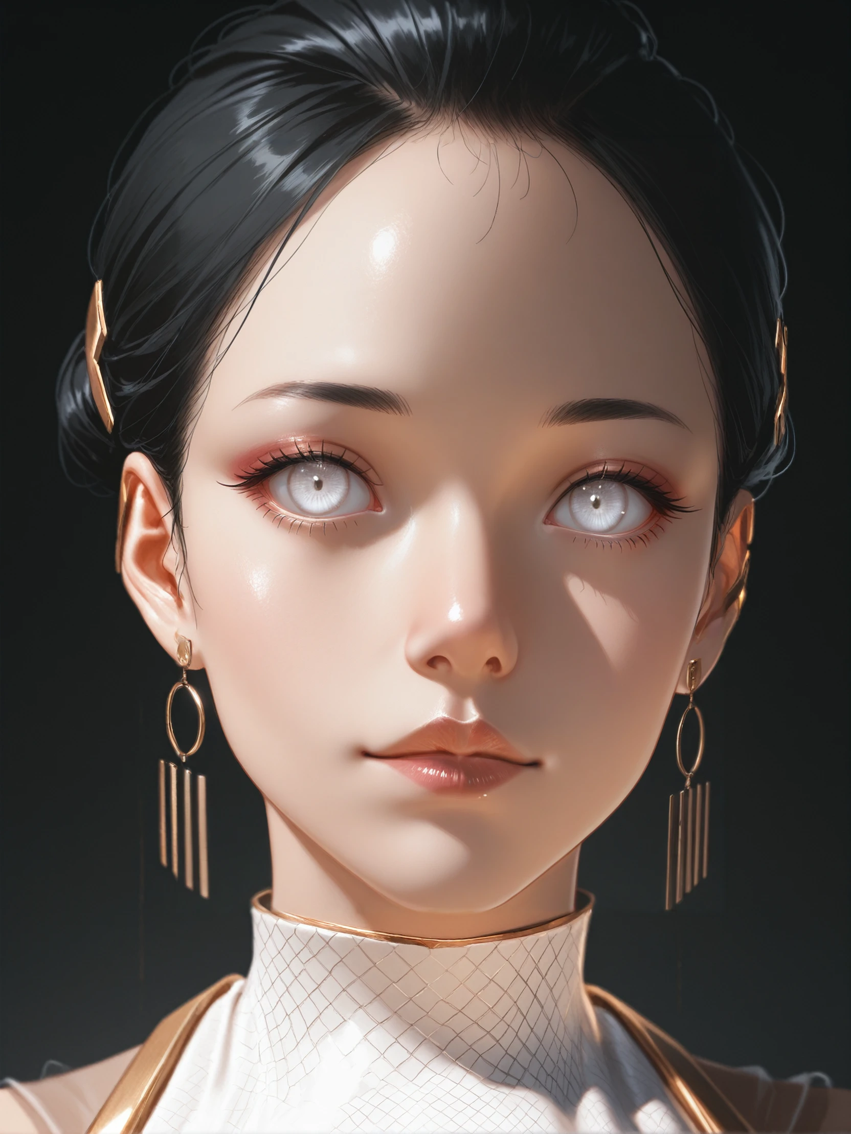 masterpiece, best quality, absurdres,
<lora:ILCyberHanako:1.0>
CyberHanako, 1girl, black hair, white eyes, looking at viewer, portrait