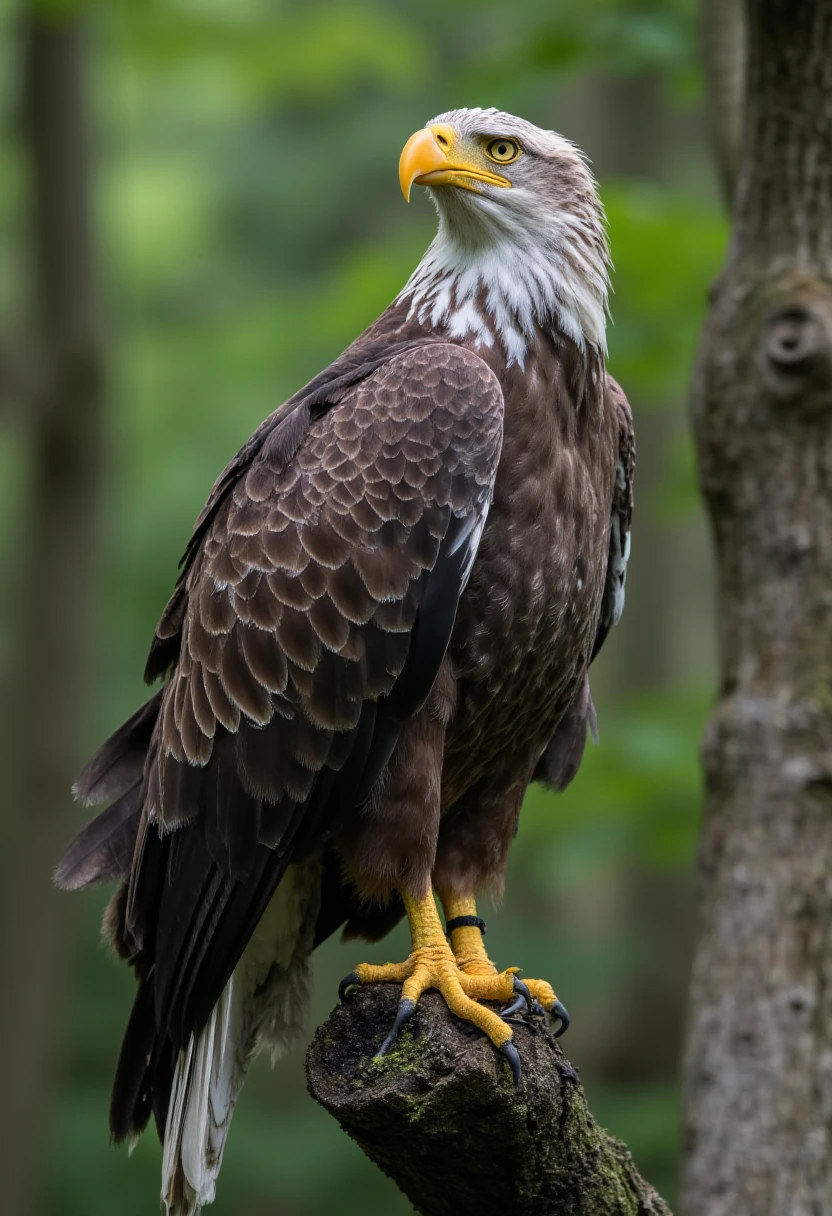 realistic photo of an eagle, shot on an extremely realistic iphone, extremely realistic iphone photo, 1ph0n3, photograph, on a tree branh