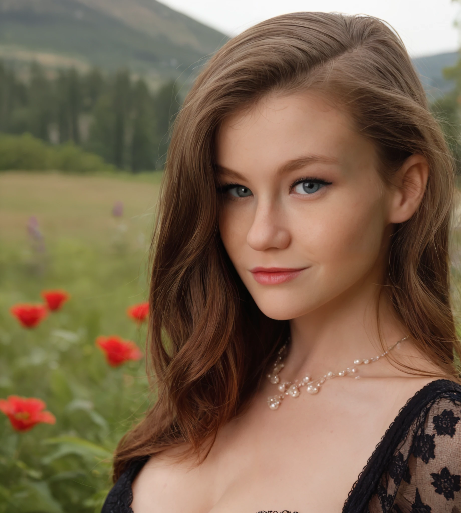 julia_lewis_model, <lora:julia_lewis_model:1> portrait of a femme fatale girl with detailed patterns, ethereal, fabrics, awe, stunning, Midnight in the garden of good and evil