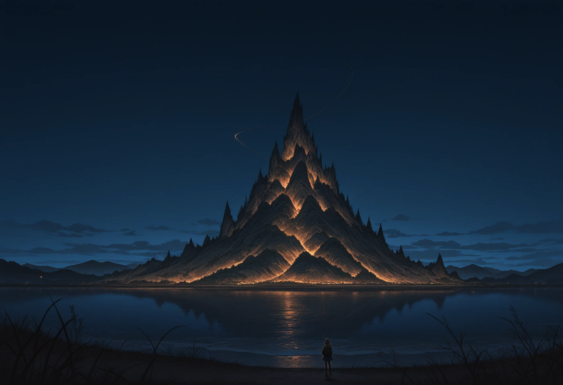 <lora:AniHuaILXL:1> an1hu4,
scenery, night, outdoors, sky, dark, masterpiece, best quality, amazing quality, intricate detail, highly detailed, absurdres,