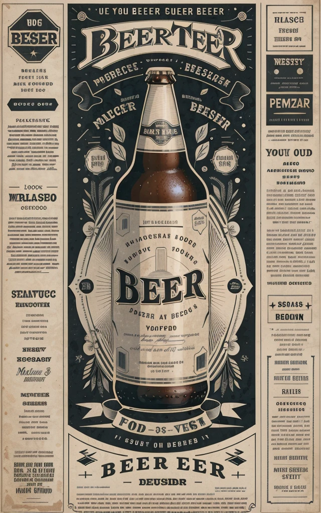best quality,masterpiece,highly detailed,ultra-detailed,
<lora:neg9V2_8:0.25>
<lora:vintage-poster:1> vintage poster, advertisement of beer, on newspaper, vector arts,no humans, text, text focus,