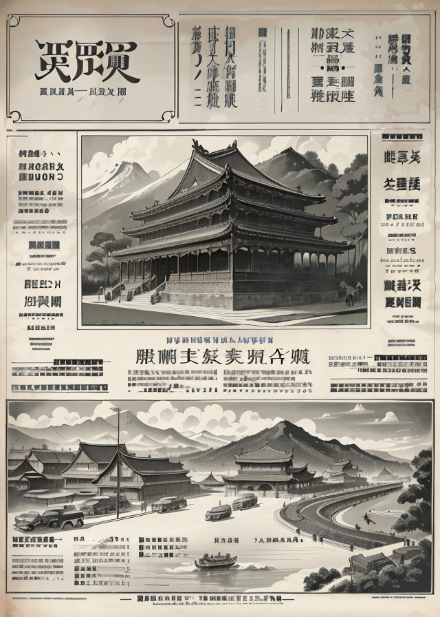 best quality,masterpiece,highly detailed,ultra-detailed,
<lora:neg9V2_8:0.25> no humans, text, text focus,
<lora:taiwan-vintage-poster:1> å°ç£å¾©å¤æµ·å ±, taiwan-vintage-poster, advertisement on newspaper,