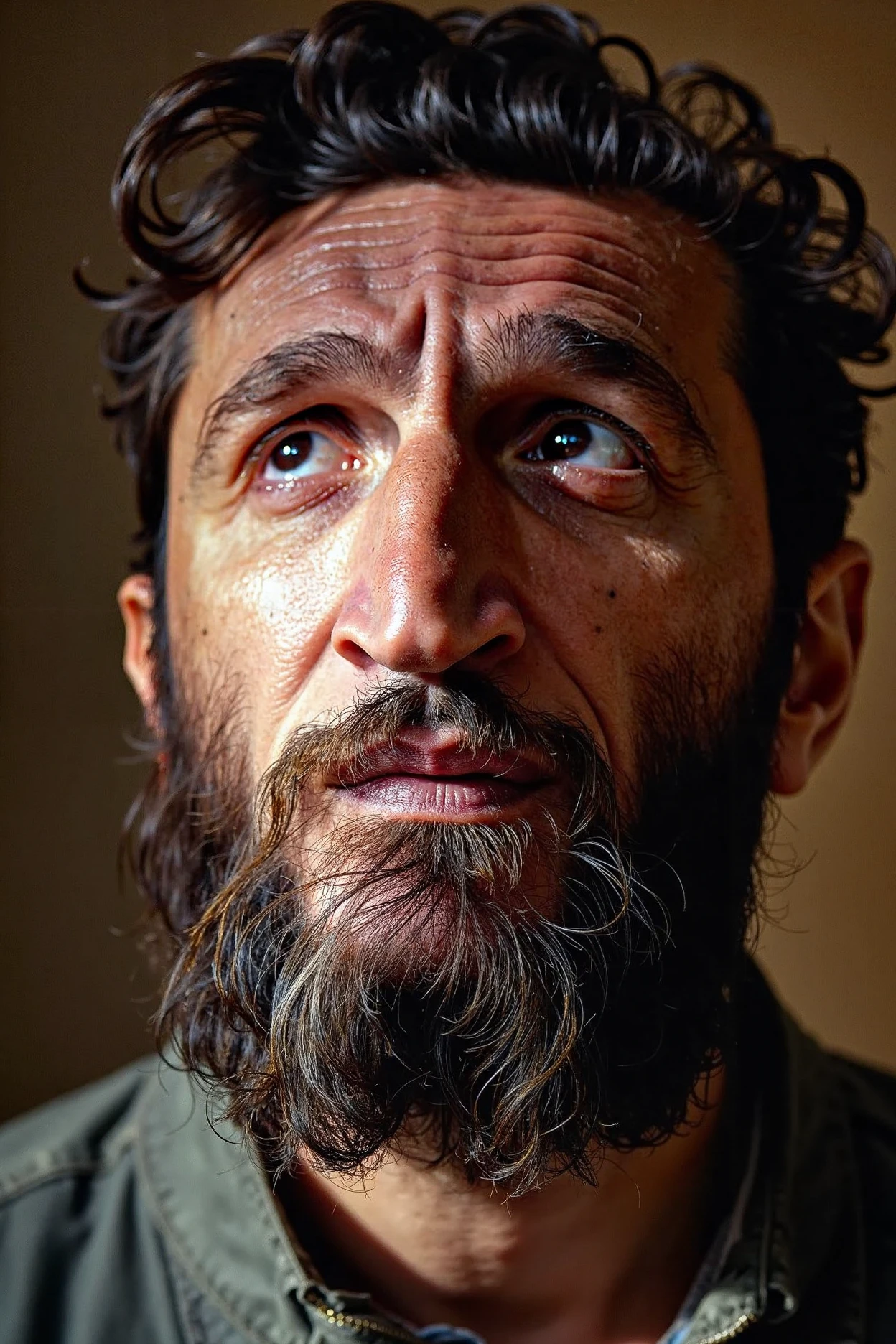 A close-up portrait of Fares Fares with a full, bushy beard, looking slightly upward with a contemplative expression. The focus is on the depth in his eyes and the texture of his beard, capturing the intricate details of each strand. The background is a soft warm autumn colors, creating an inviting atmosphere that enhances his thoughtful demeanor. Soft natural light filters through, creating gentle highlights on his face. Created Using: soft focus, natural light photography, vibrant color contrasts, emotional expression, detailed texture, fine art portraiture, hd quality, natural look
ð¯
<lora:flux\my\Fares\Fares Fares Flux v1.safetensors:1.25:1.25>
<lora:flux\Sony_a7_III.safetensors:0.75:0.75>
<lora:flux\Anti-BlurFLUX.safetensors:0.2:0.2>
ð[LoRas Used]:  Fares Fares Flux v1 Sony_a7_III Anti-BlurFLUX