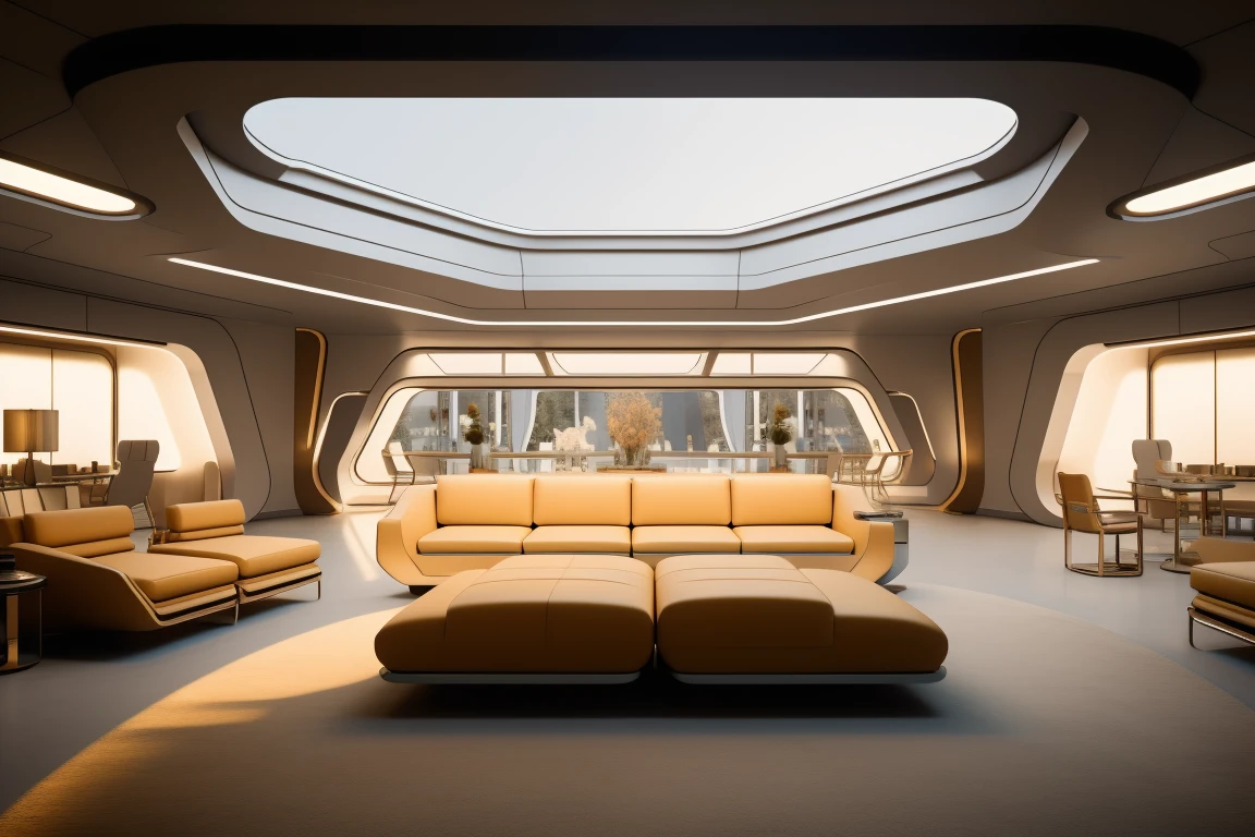 <lora:JJsScifiStyle:1> , ((scifi style)),realistic, masterpiece, best quality,tv , ceiling light,sofa table, chair, window, lamp, bed, center composition ., architecture photography, striking structures, clean lines, geometric shapes, dramatic angles, play of light and shadow, capturing architectural details, showcasing design elements, evoking mood, professional lighting, precise compositions, emphasizing scale and proportion, creating depth, architectural storytelling, capturing iconic landmarks, immersive experience