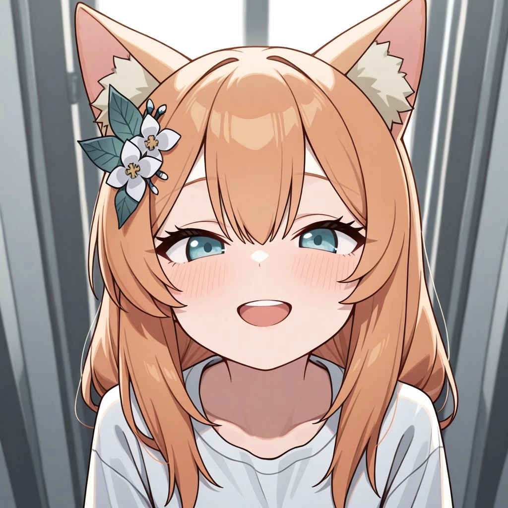 masterpiece, best quality, 32k, high resolution, absurdres, iochi mari, POV, looking at viewer, blush, smile, open mouth, upper teeth only