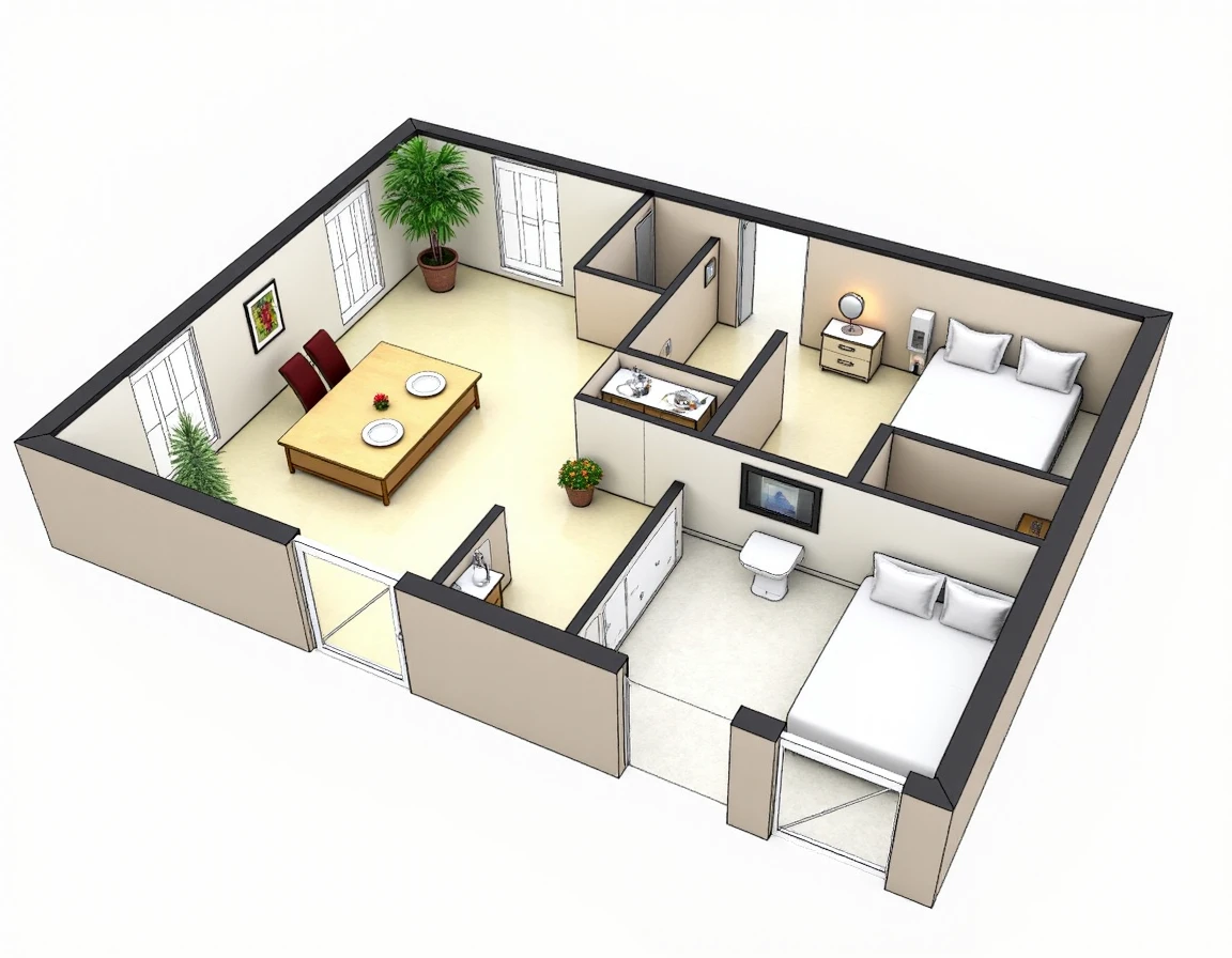 <lora:JJsFloorPlan_Flux:1> ,(floor_plan),no humans, ((2D)), door, plant, sink, bathroom, window, indoors, tiles, table, flower, toilet, potted plant, bed, ((water color)),enough detail, ,
