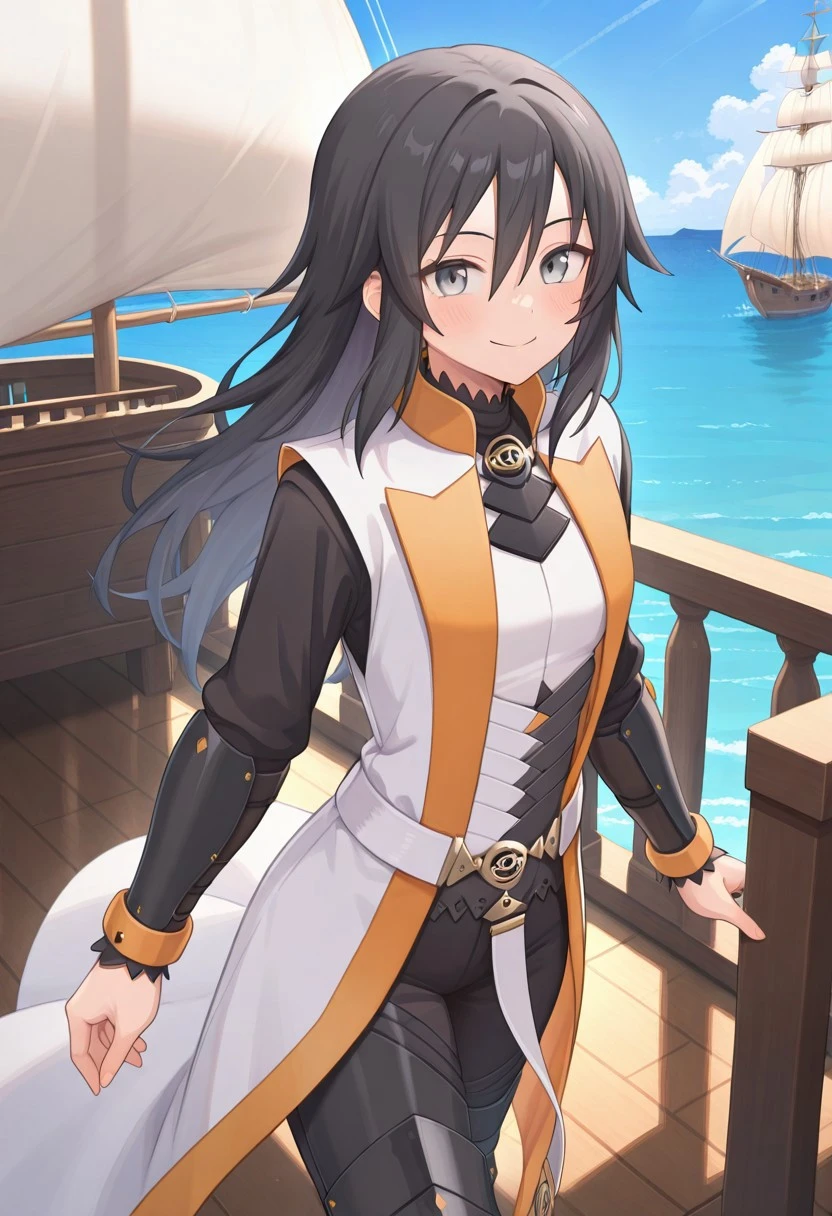 Girl Chubby armor leotard hair black eyes brown