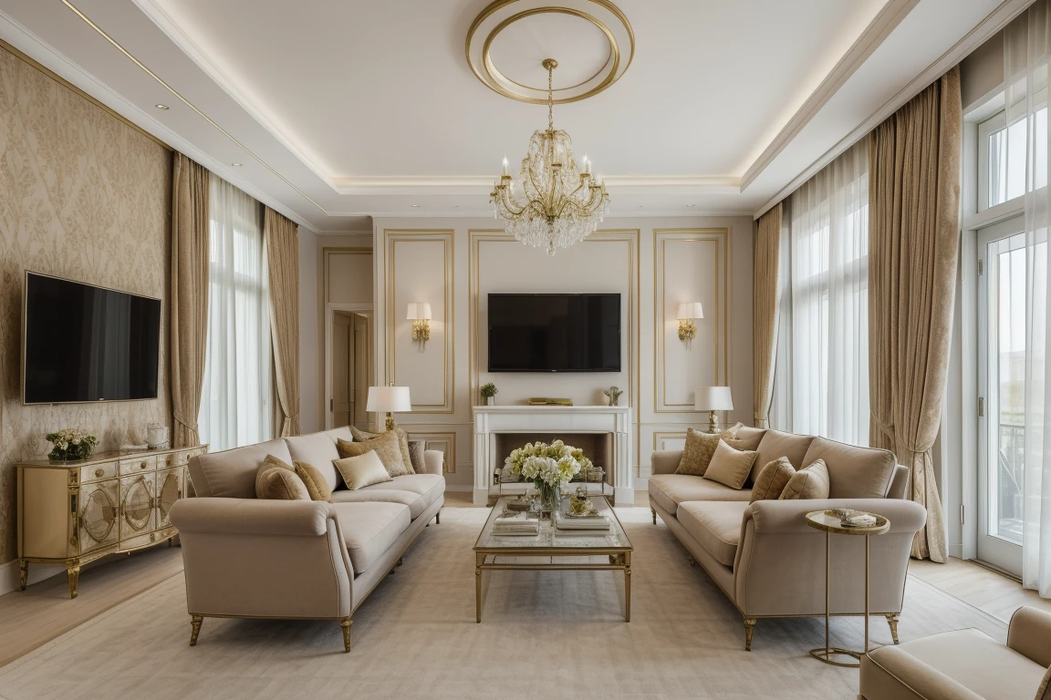 <lora:JJsAffordableLuxury:1> , ((affordable luxury)), ,ultra realistic, masterpiece, best quality,tv , ceiling light, (fabric sofa), table, flower, curtain, window, bed, painting, center composition, photography, capturing moments, storytelling, creative composition