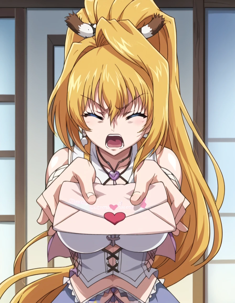 score_9, score_8_up, score_7_up, source_anime, <lora:serori-hiiragi-ova-ponyxl-lora-nochekaiser:1>, serori hiiragi, long hair,blue eyes, blonde hair, large breasts, very long hair, ponytail, hair intakes, anime screencap, <lora:love-letter-ponyxl-lora-nochekaiser:1>, love letter, heart, valentine, letter, confession, incoming gift, outstretched arms, closed eyes, shouting,, , cowboy shot, solo