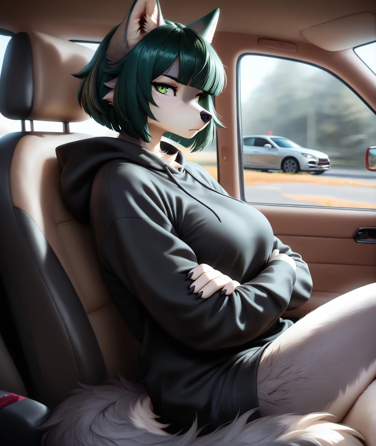 2 Asian girls, tomboy girls, both farting together side by side, desperate to poop, farting while sitting in car, sitting down, wearing malaysian swimsuit, wearing hijabstomach bloated, hangs holding stomach, pained expression, shocked and embarrassed, mouth open in shock, sweating, blushing, beautiful and cute face, anime art style, fit body, tall and thin, act like tomboys, view from back