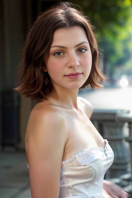 <lora:TinaTomaSD:0.80>, A portrait of a woman's face and shoulders, wearing modest and elegant clothing, soft, natural light, realistic skin textures, smooth bokeh